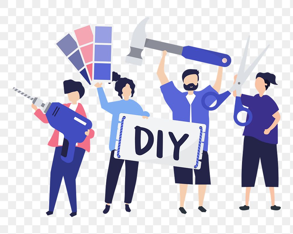 DIY png illustration, transparent background