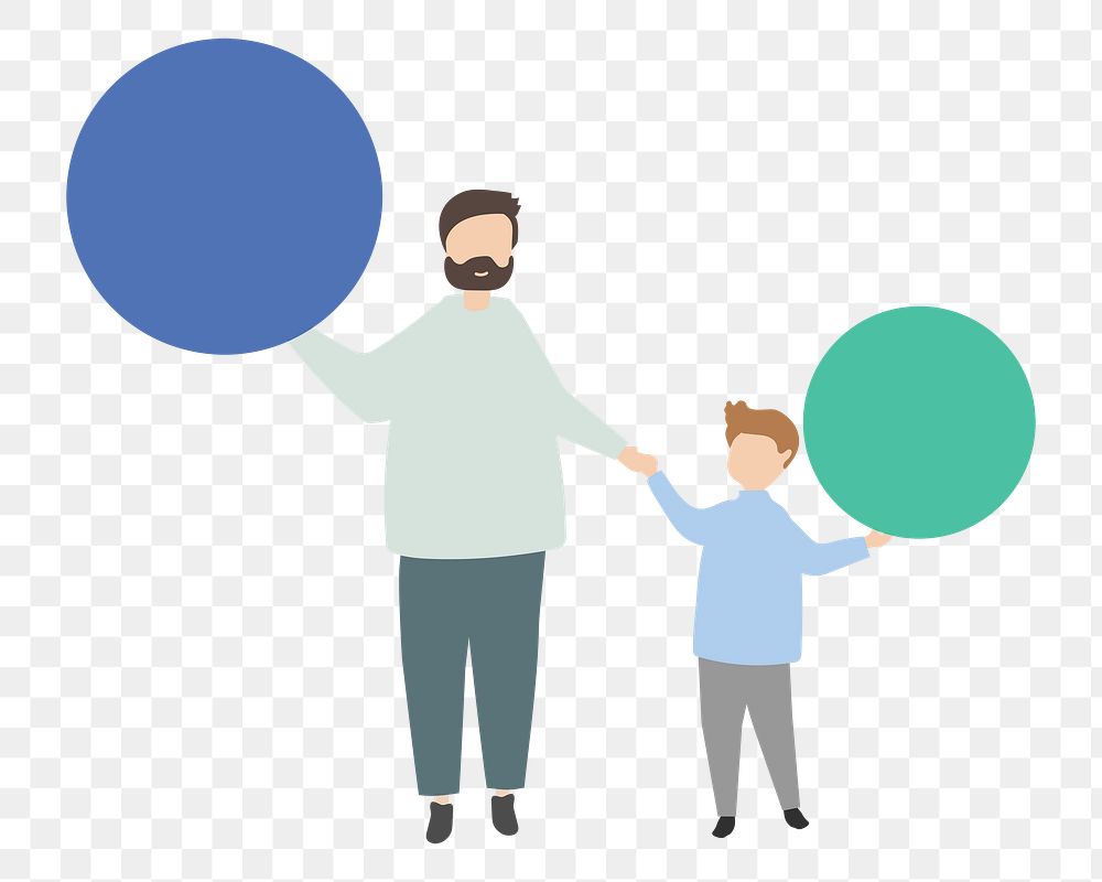 Family png illustration, transparent background