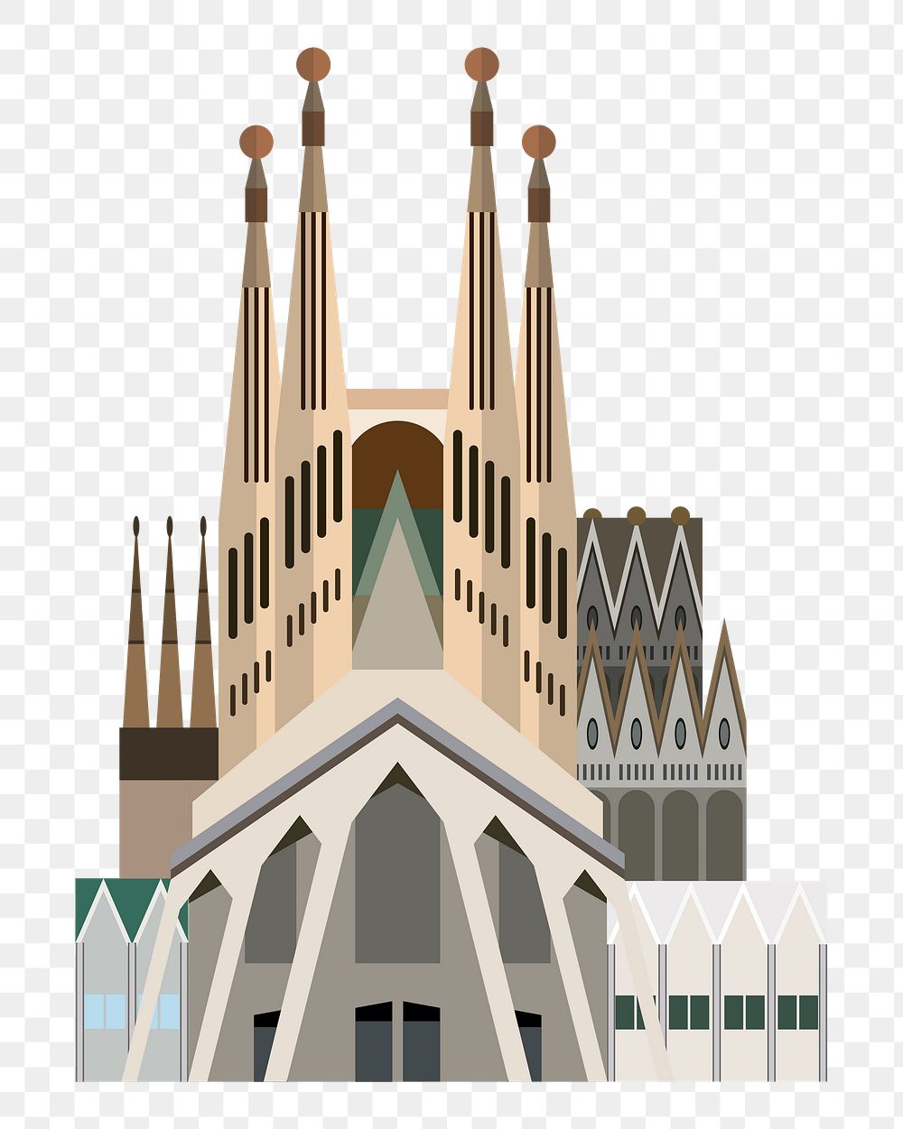 Sagrada Fam&iacute;lia png illustration, transparent background