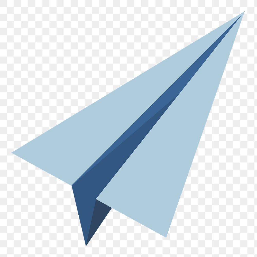 PNG Blue pper plane graphic illustration sticker, transparent background
