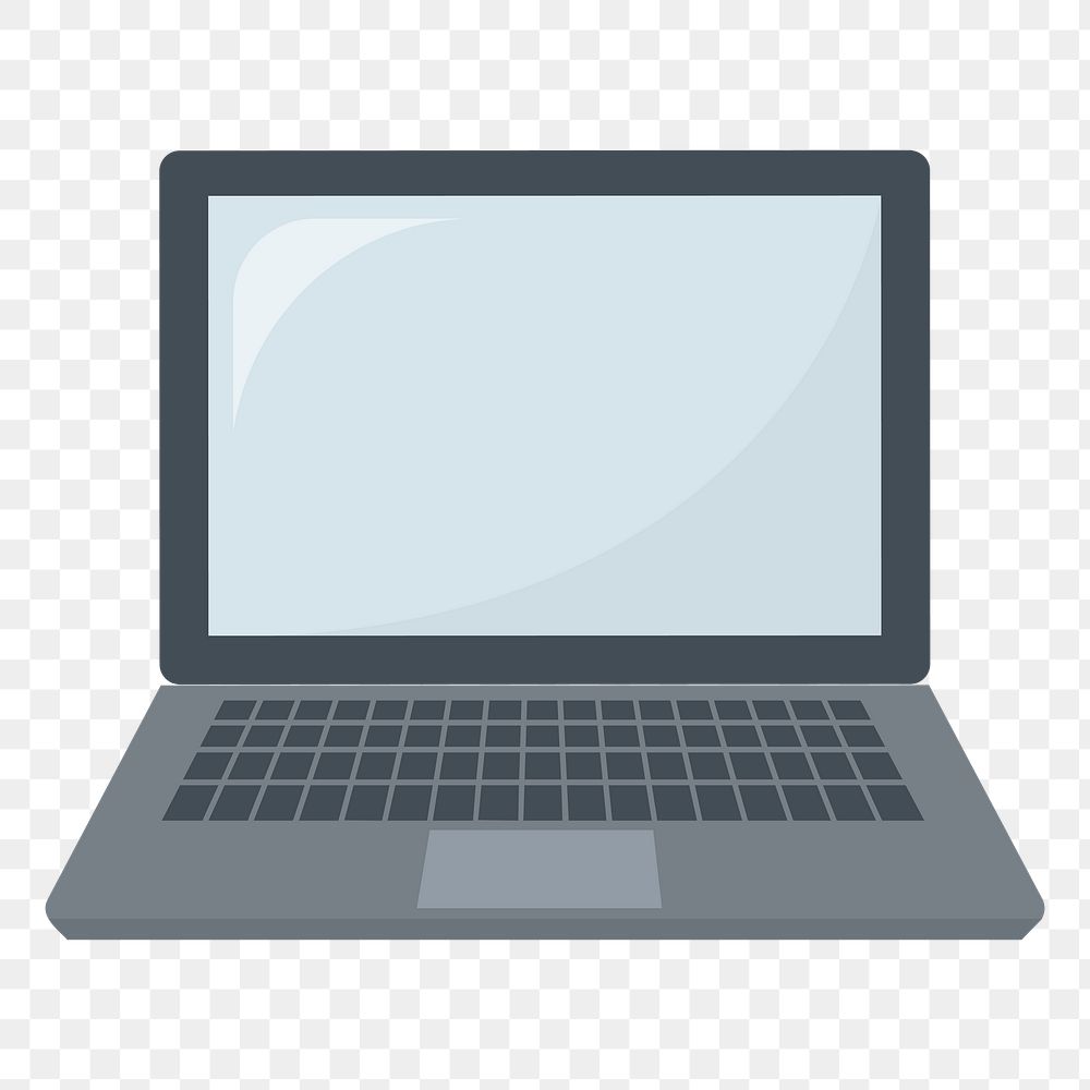 PNG blank screen laptop graphic illustration sticker, transparent background