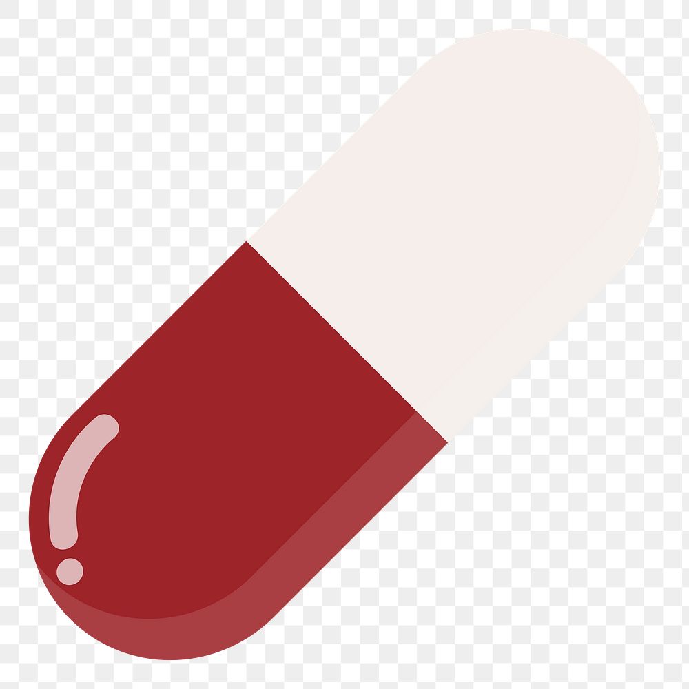  Png medicine capsule flat sticker, transparent background