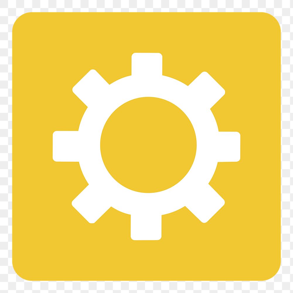  Png yellow setting icon, transparent background
