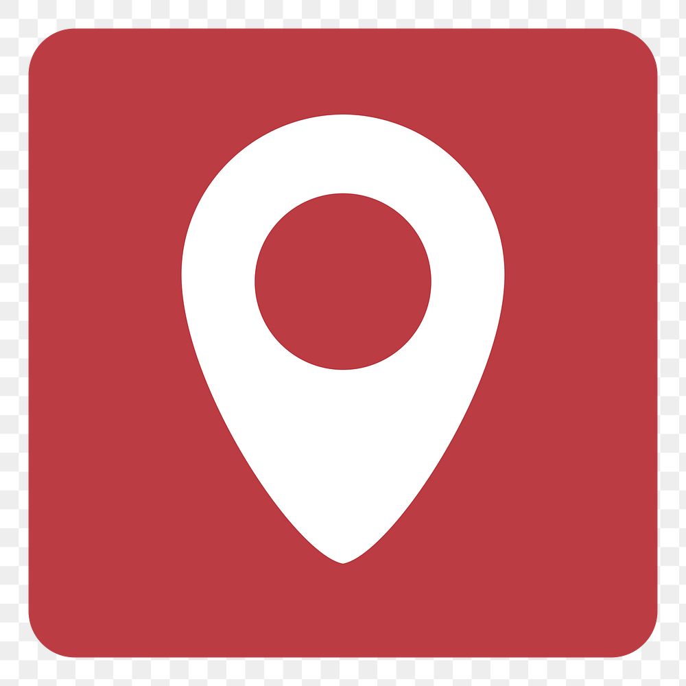  Png red location icon, transparent background