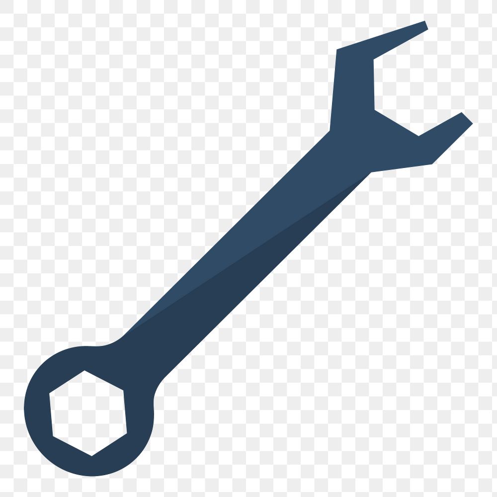  Png wrench flat sticker, transparent background