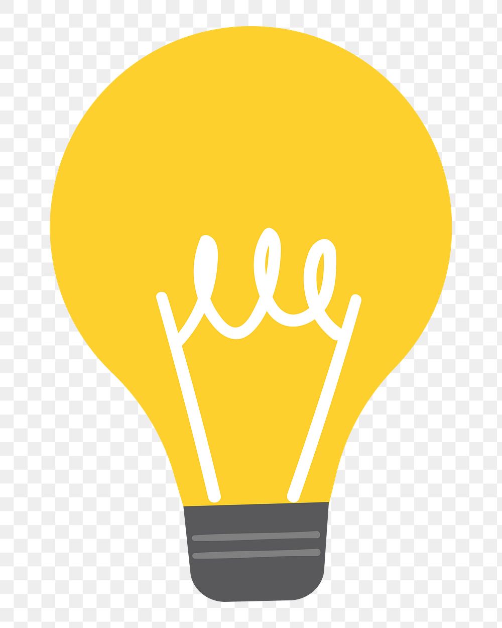 PNG Light bulb icon graphic illustration sticker, transparent background