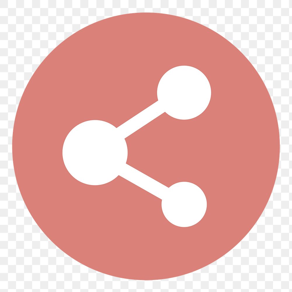 PNG Share icon on orange circle  illustration sticker, transparent background