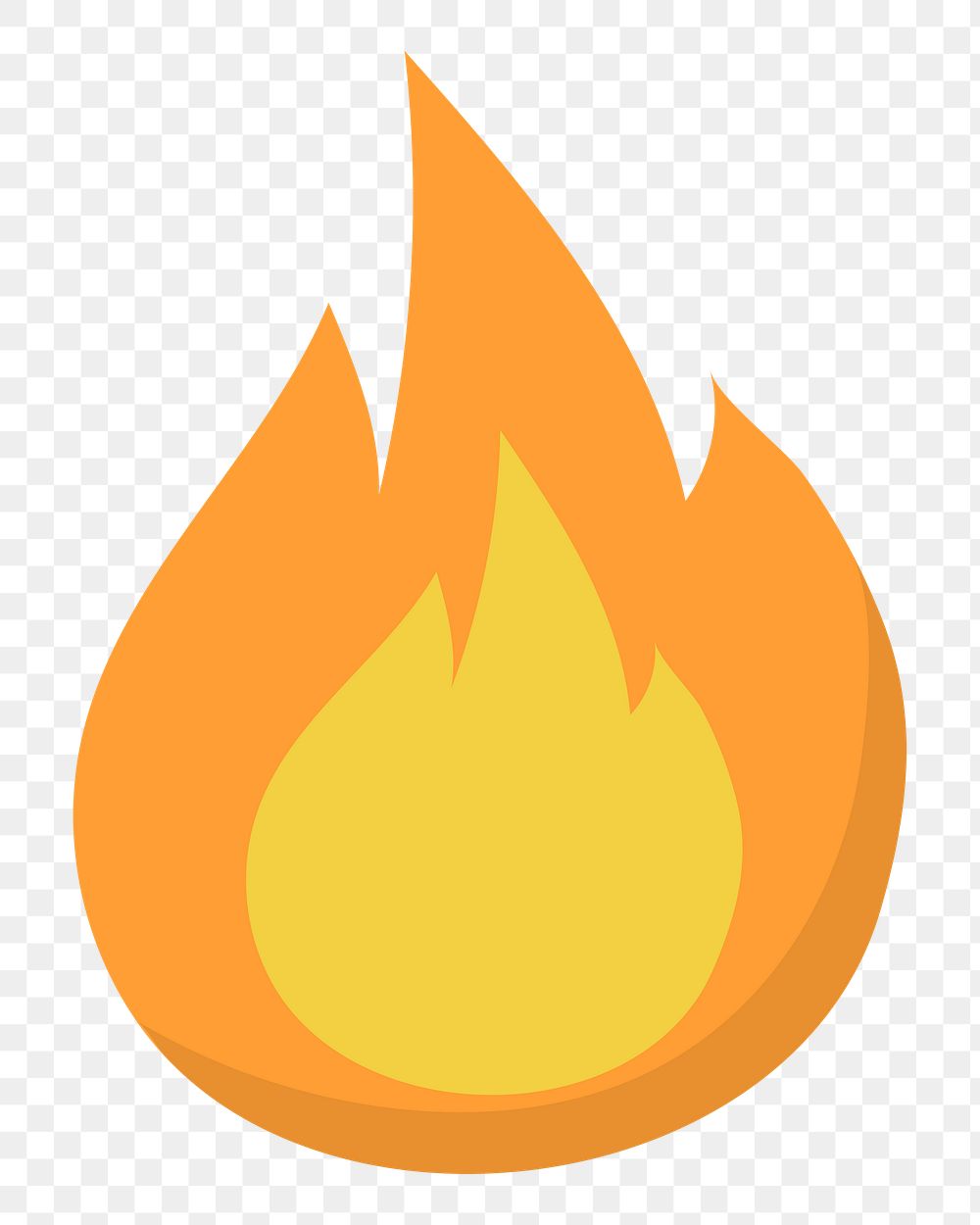 PNG Single flame graphic illustration sticker, transparent background
