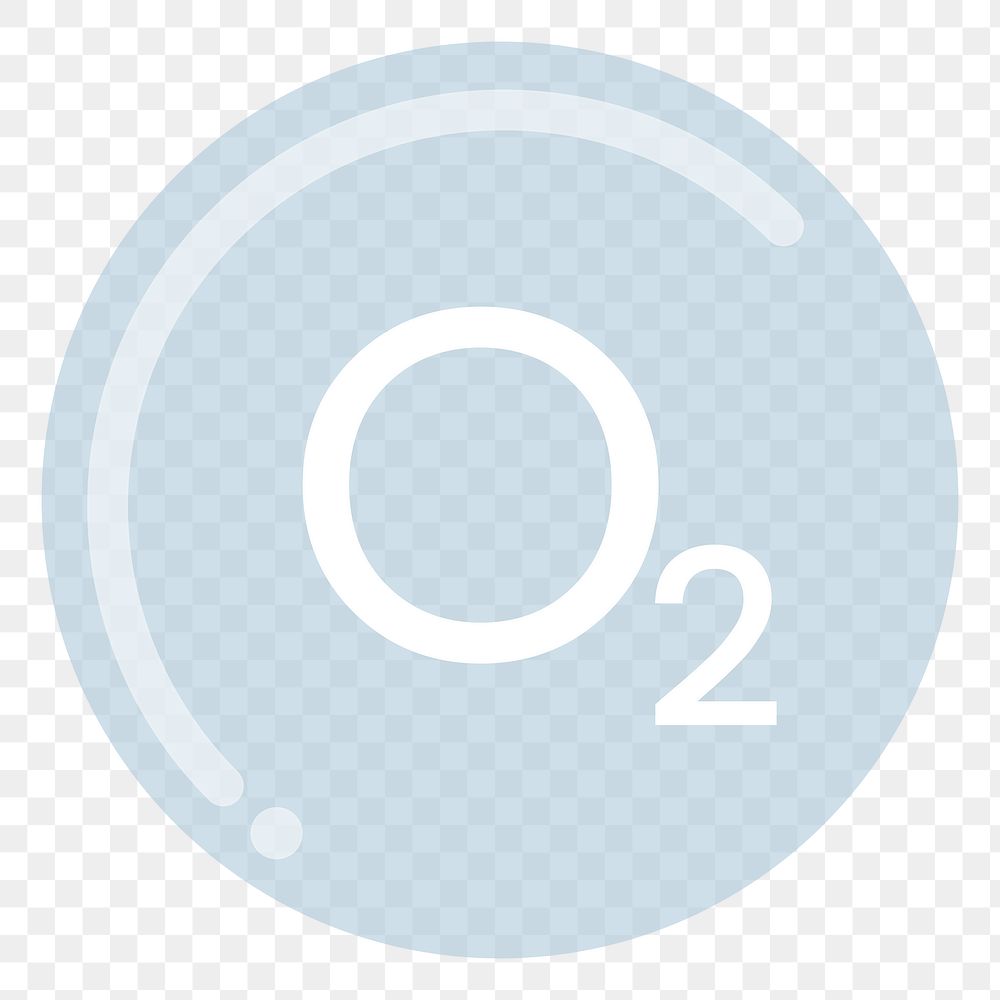 PNG Bubble and O2 sign graphic illustration sticker, transparent background