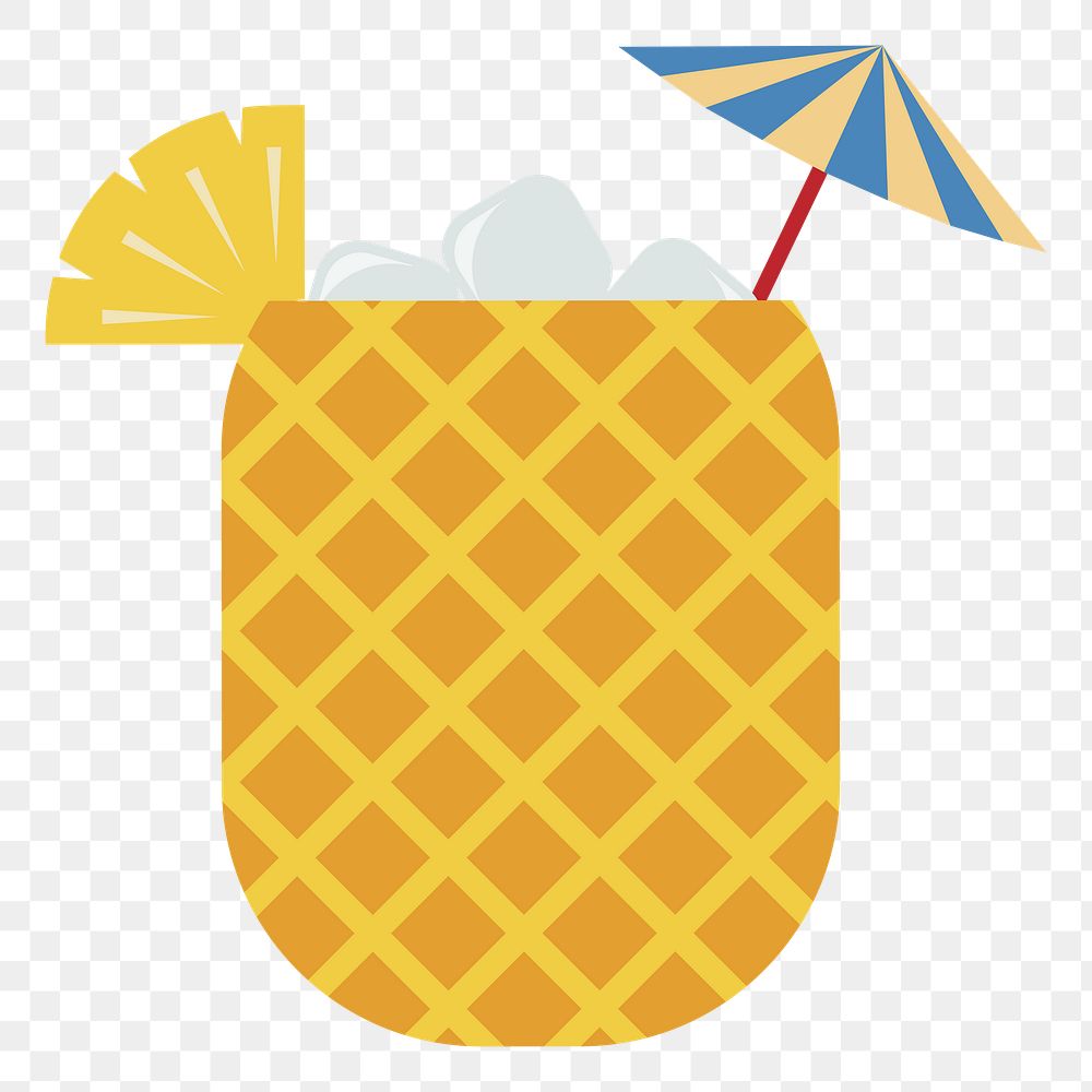 PNG Pineapple juice in pineapple graphic illustration sticker, transparent background