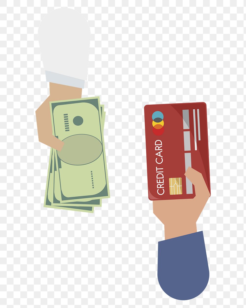 Payment with credit card png, transparent background
