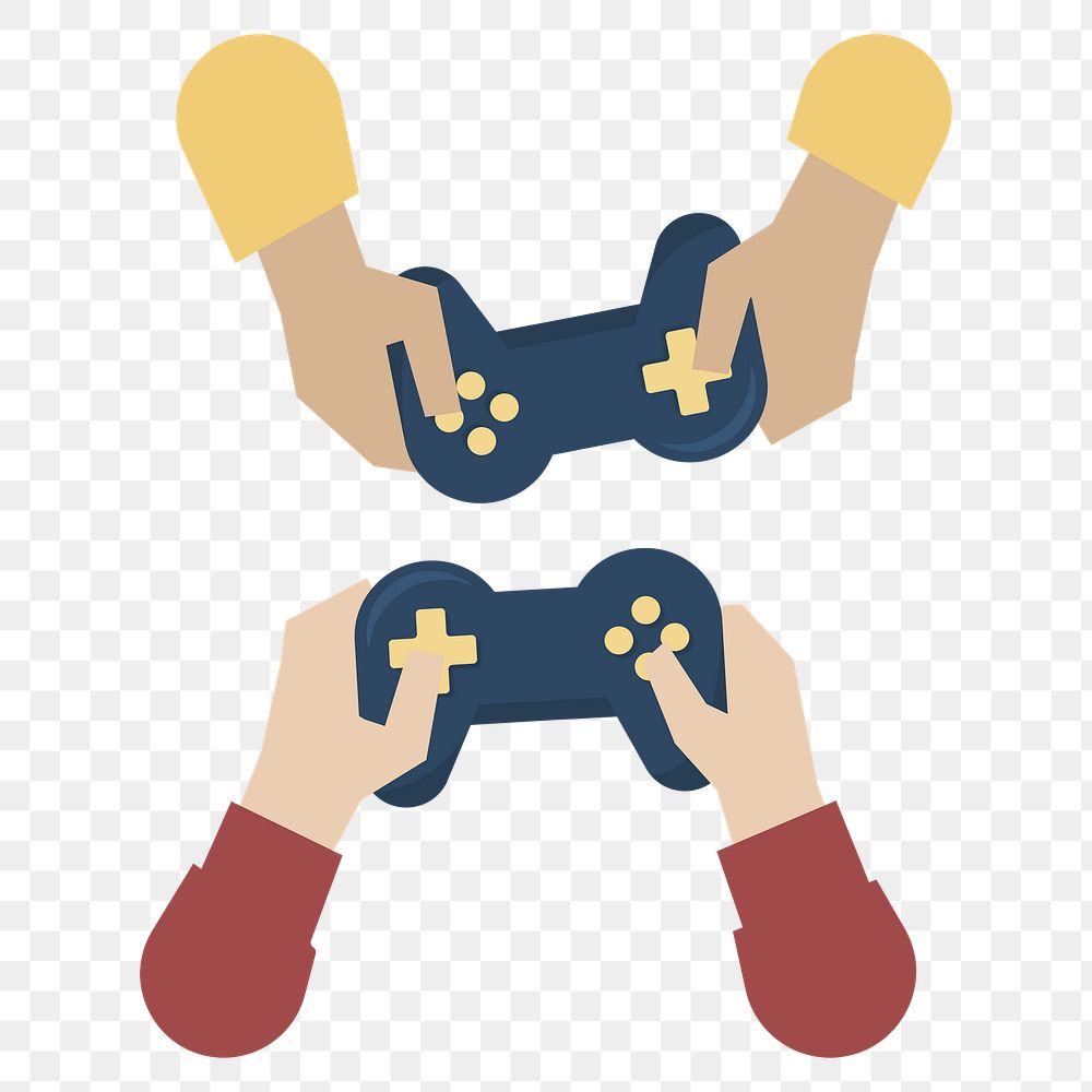 Gamer hands  png, transparent background