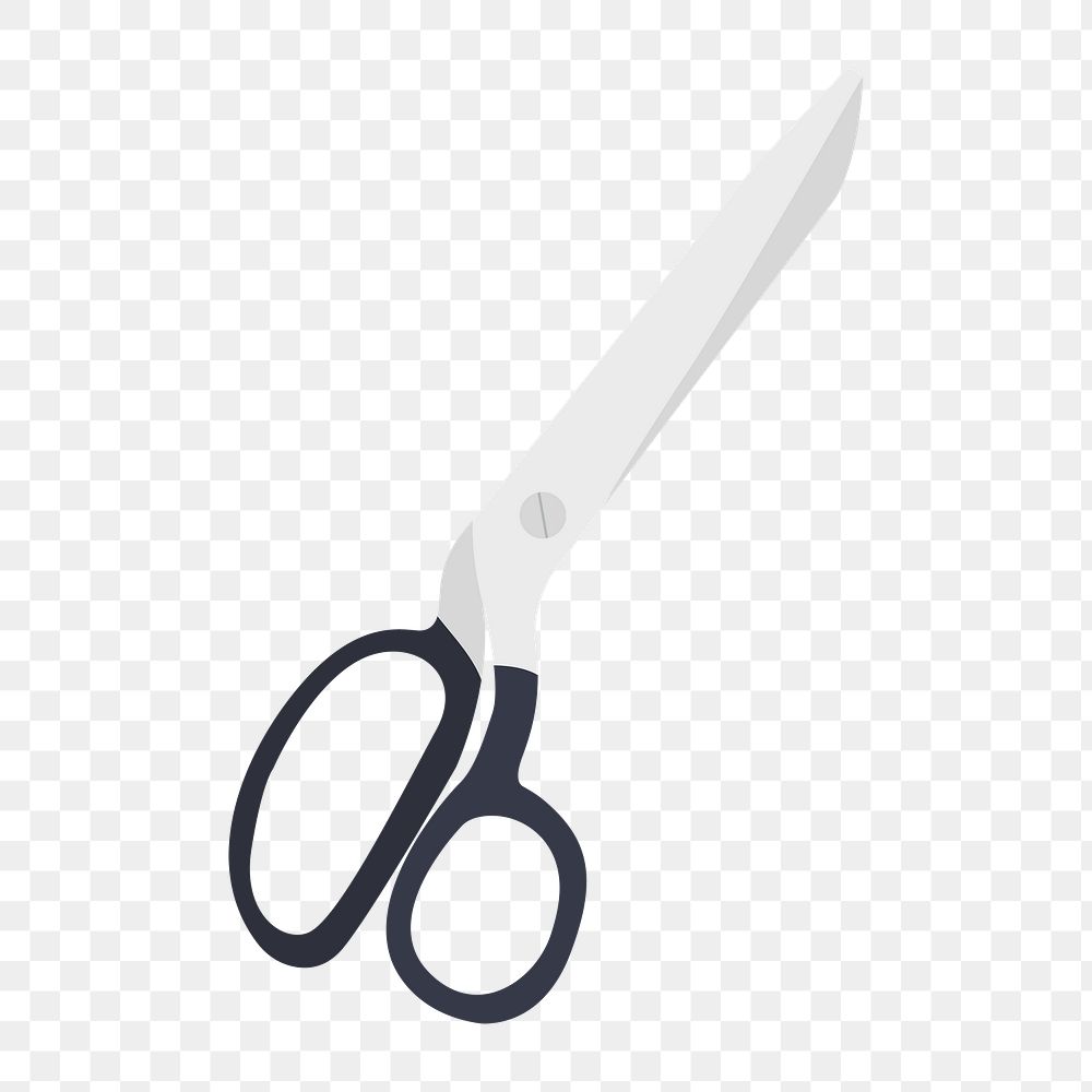 Png Black pair of scissors illustration element, transparent background