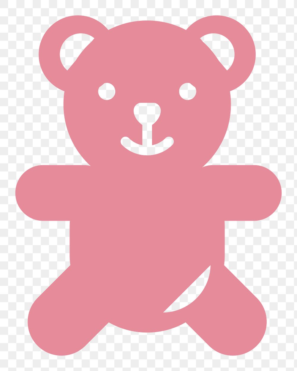 PNG Teddy bear Valentines day icon illustration sticker, transparent background