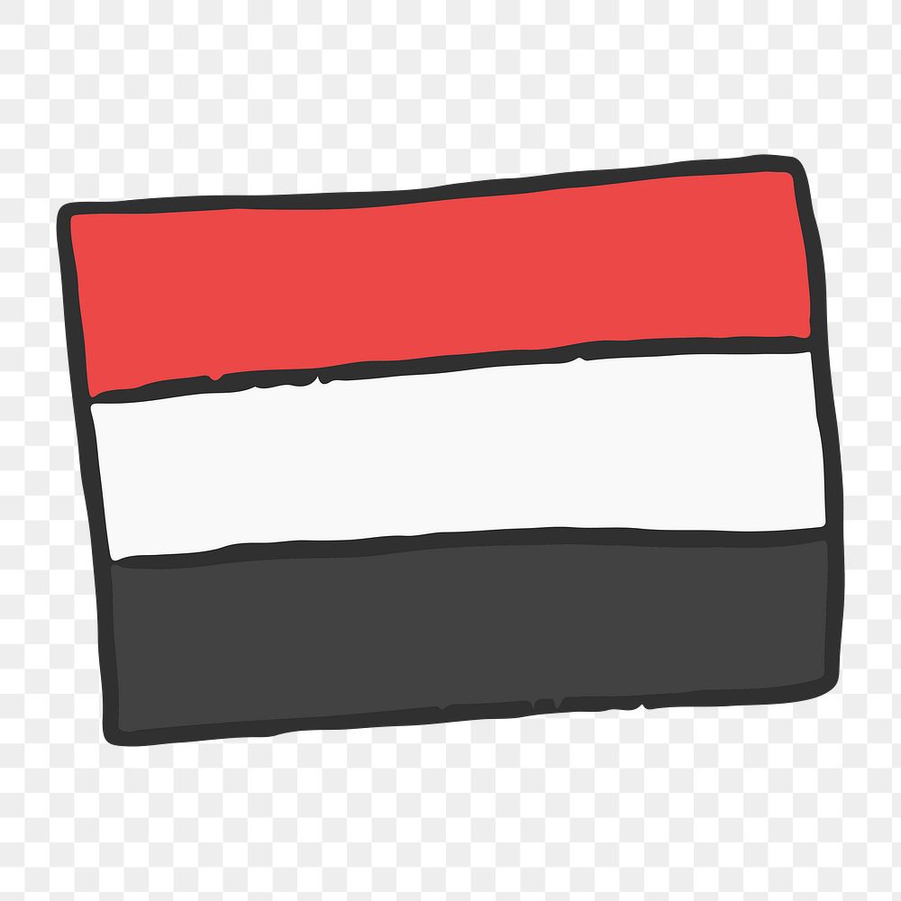 Png Egypt flag  sticker, transparent background