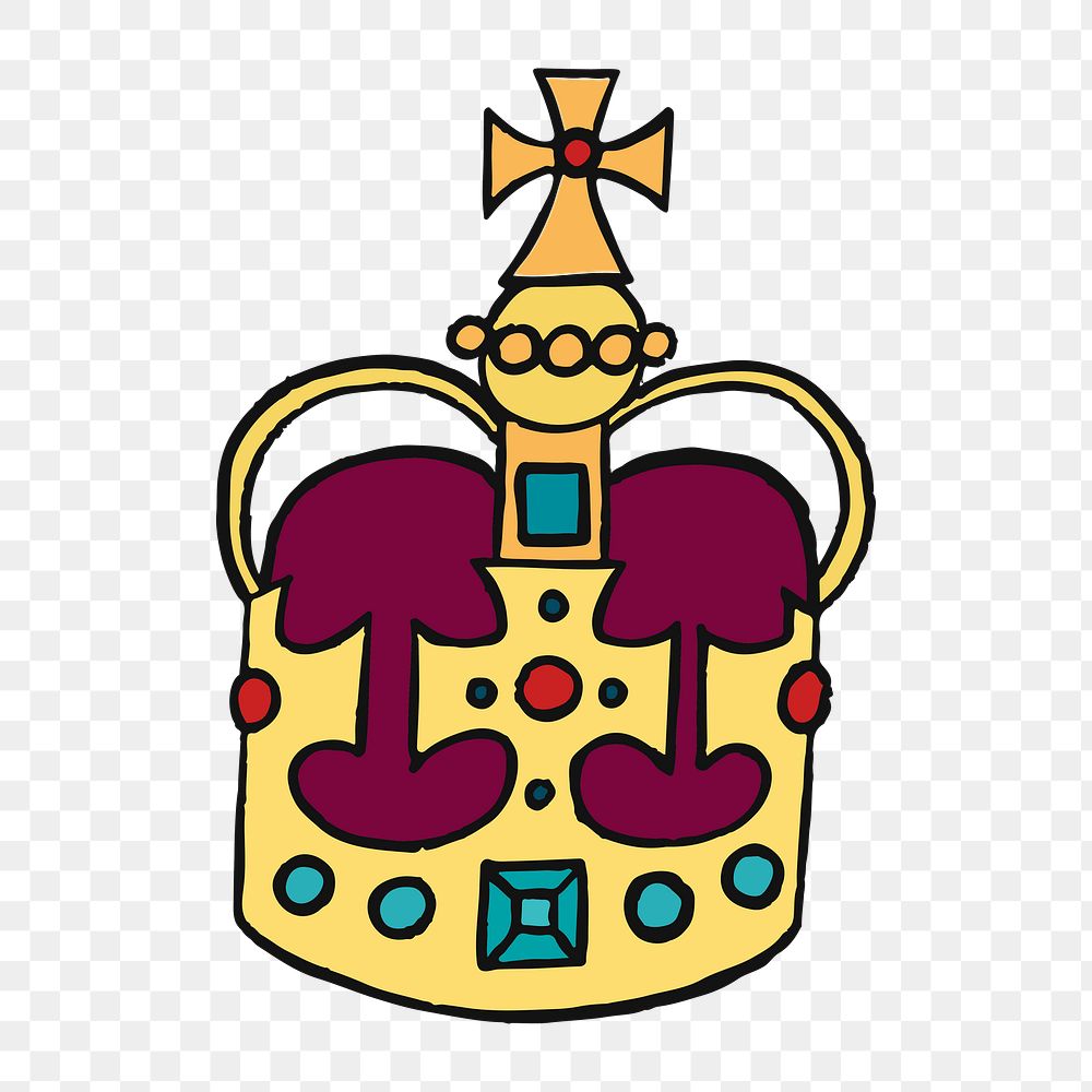 Png UK St Edward's Crown  sticker, transparent background