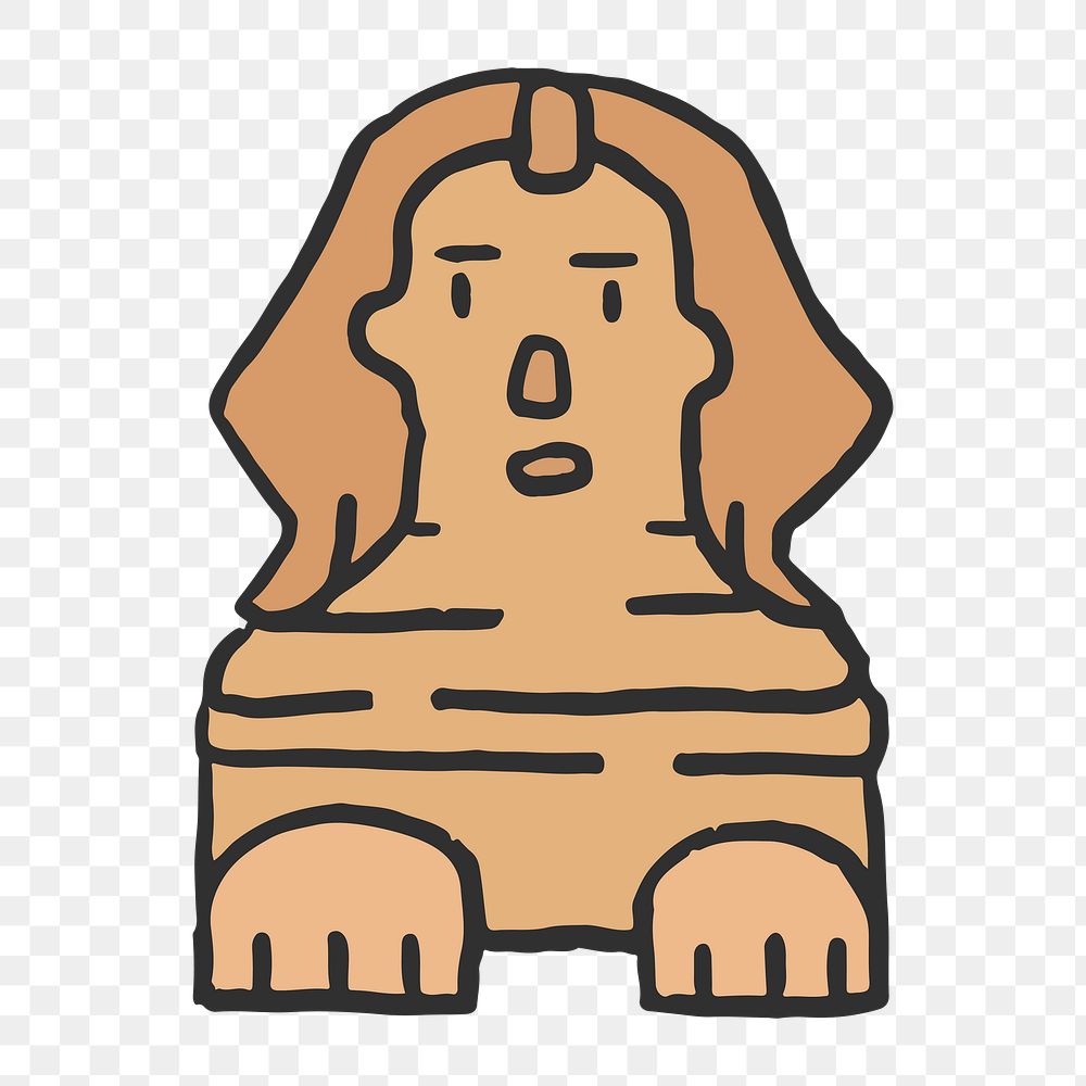 Png Great Sphinx Giza  sticker, transparent background