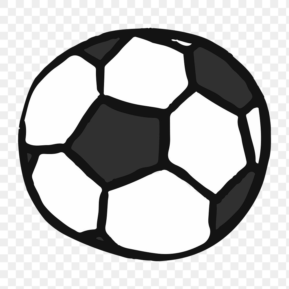 Png soccer ball doodle   sticker, transparent background