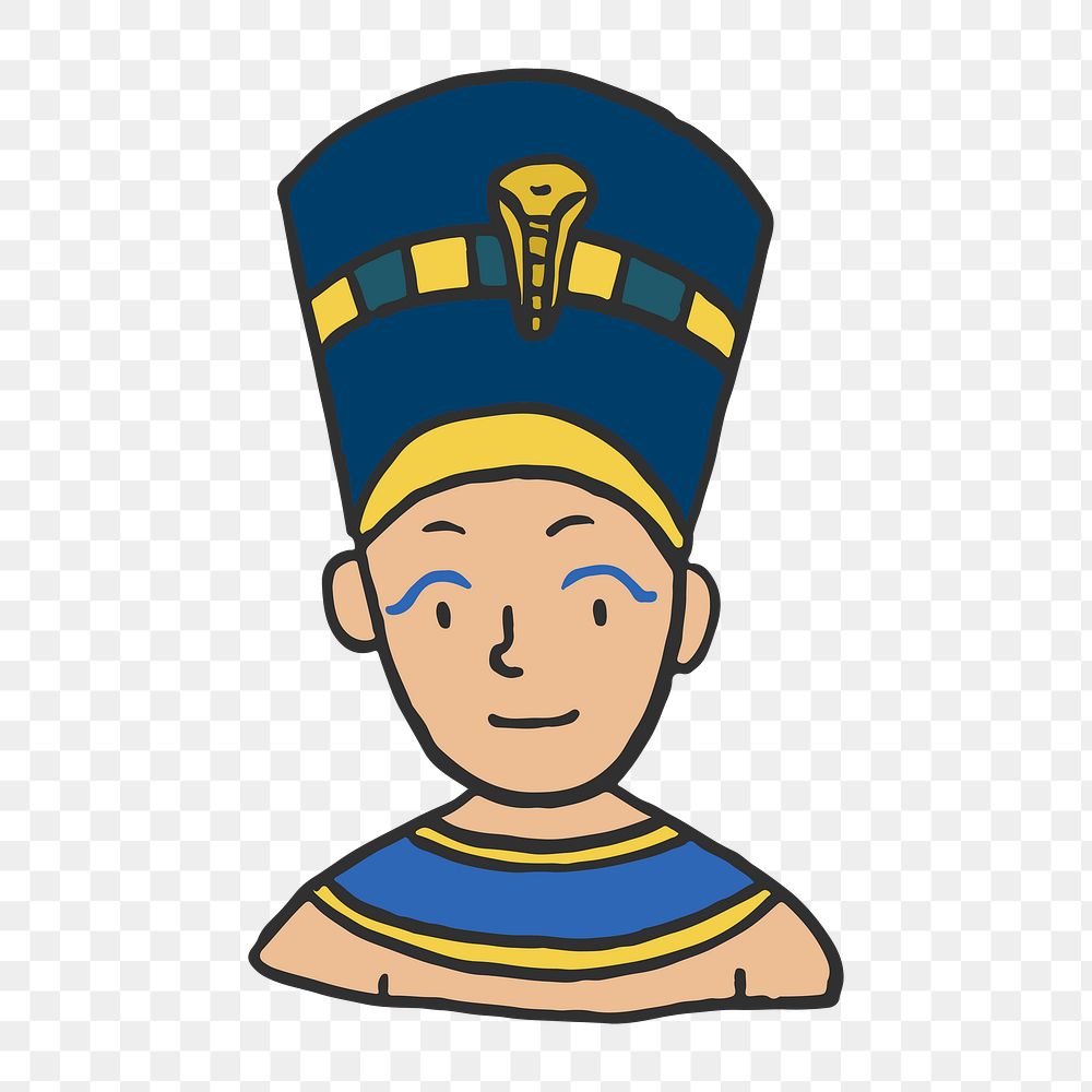 Png Egyptian king Pharaoh  sticker, transparent background
