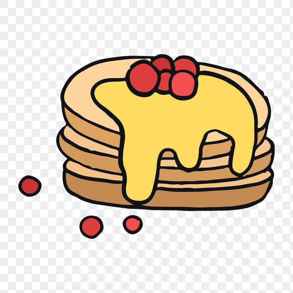 Png blini pancakes doodle   sticker, transparent background