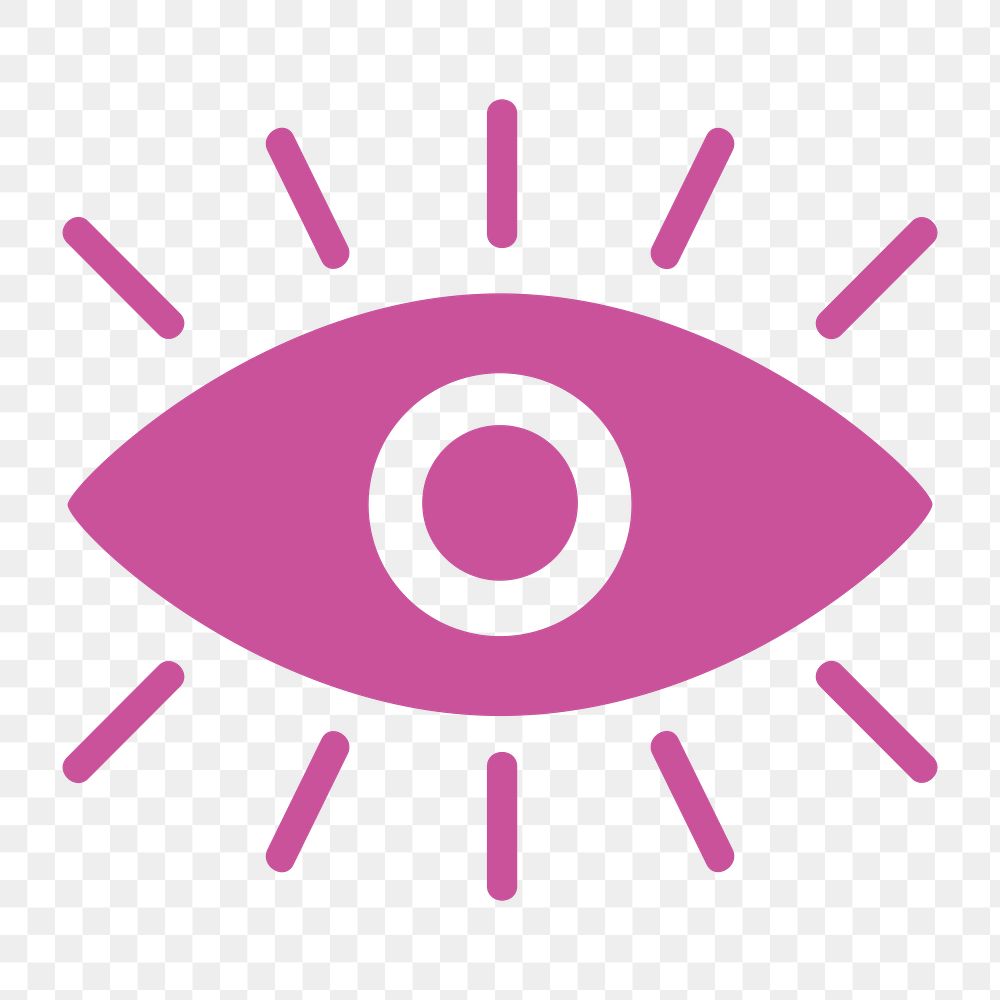 Pink eye icon png graphic | Free Icons - rawpixel