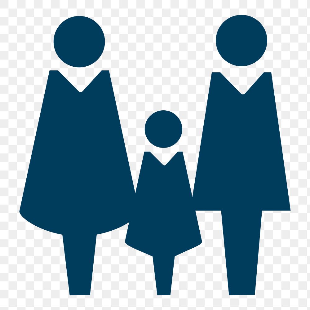 Family character icon png,  pictogram illustration on transparent background 