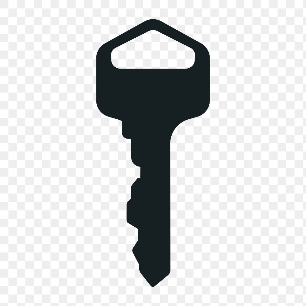 Safety key icon png,  transparent background 