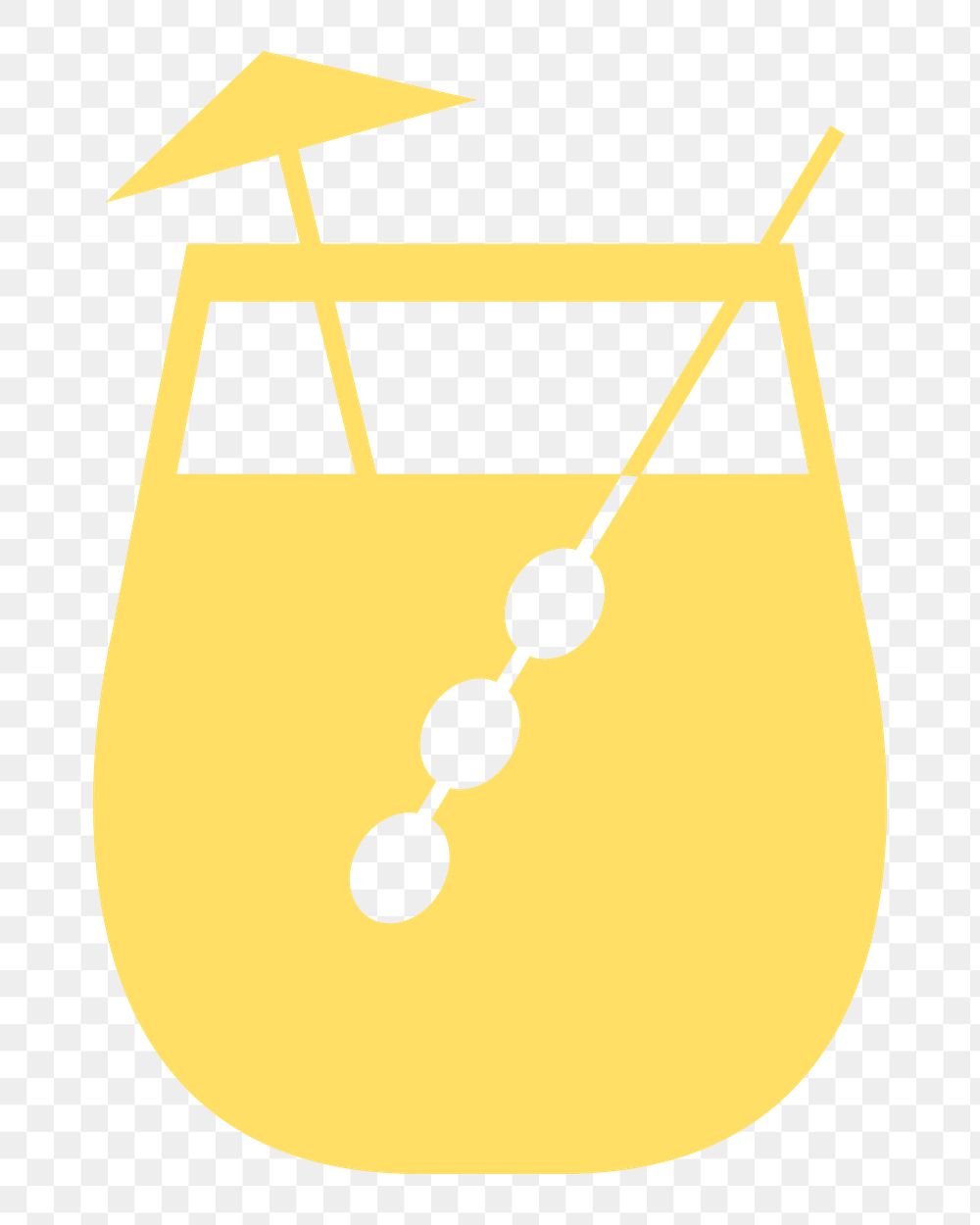 PNG Umbrella drink cocktail glass illustration sticker, transparent background