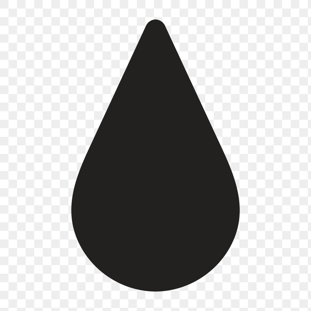 Water drop icon png simple icon,  transparent background 