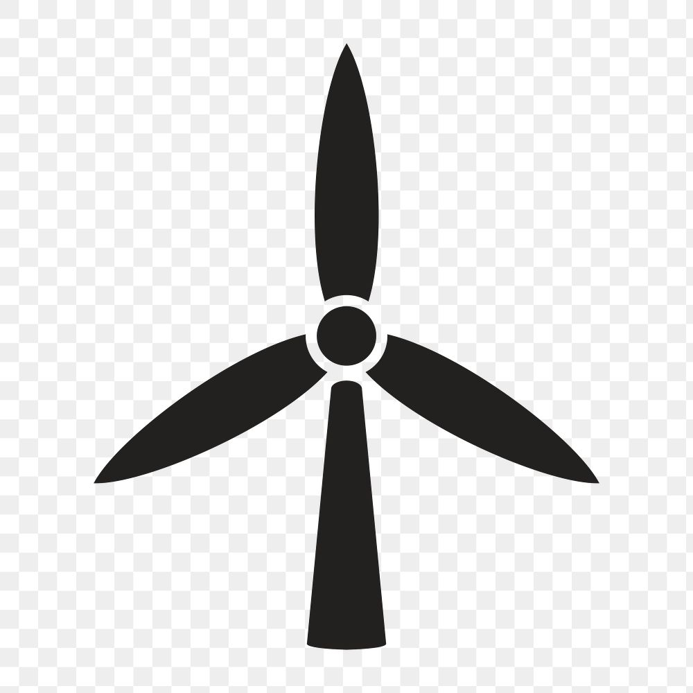 Windmill icon png,  transparent background 