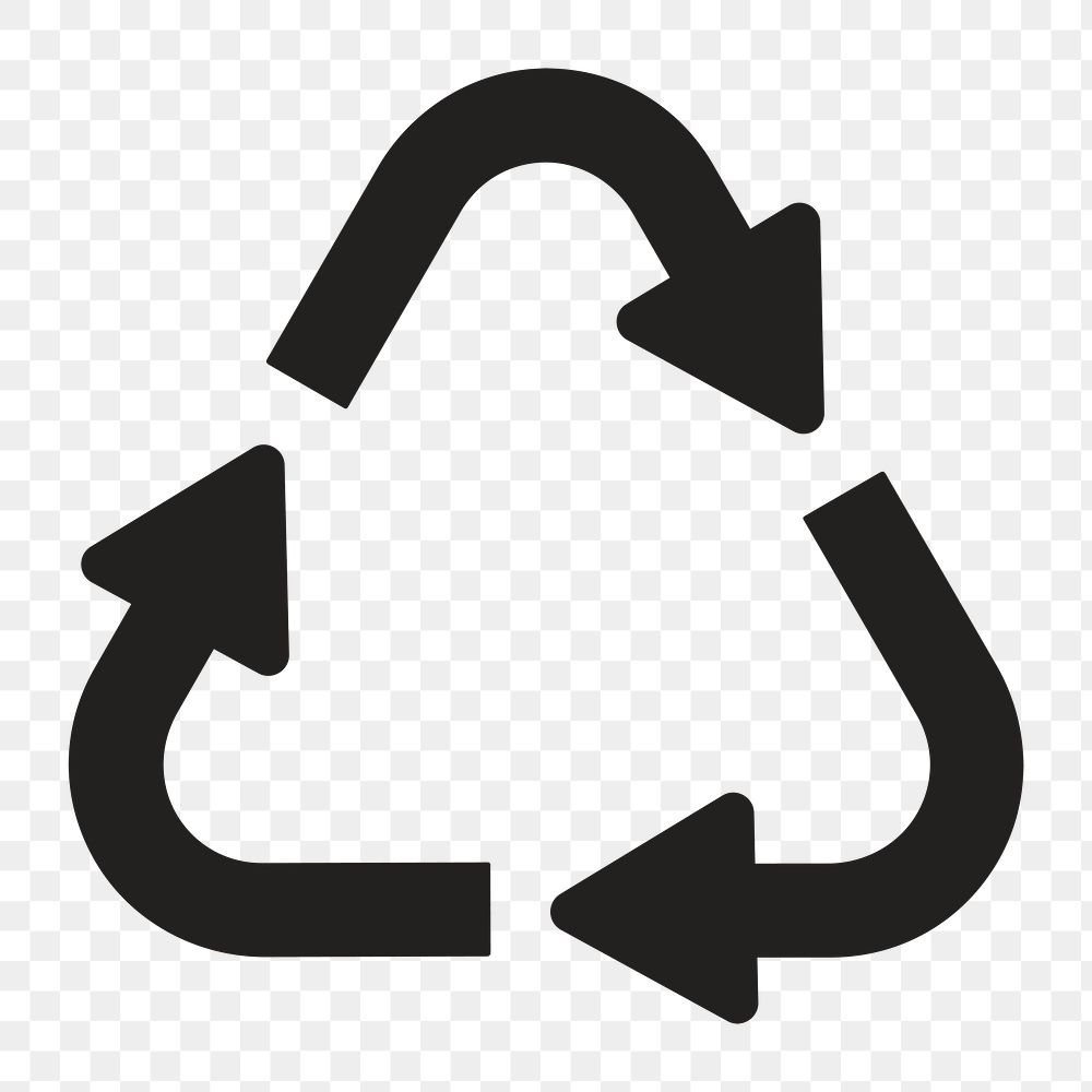 Recycle icon png eco symbol,  transparent background 