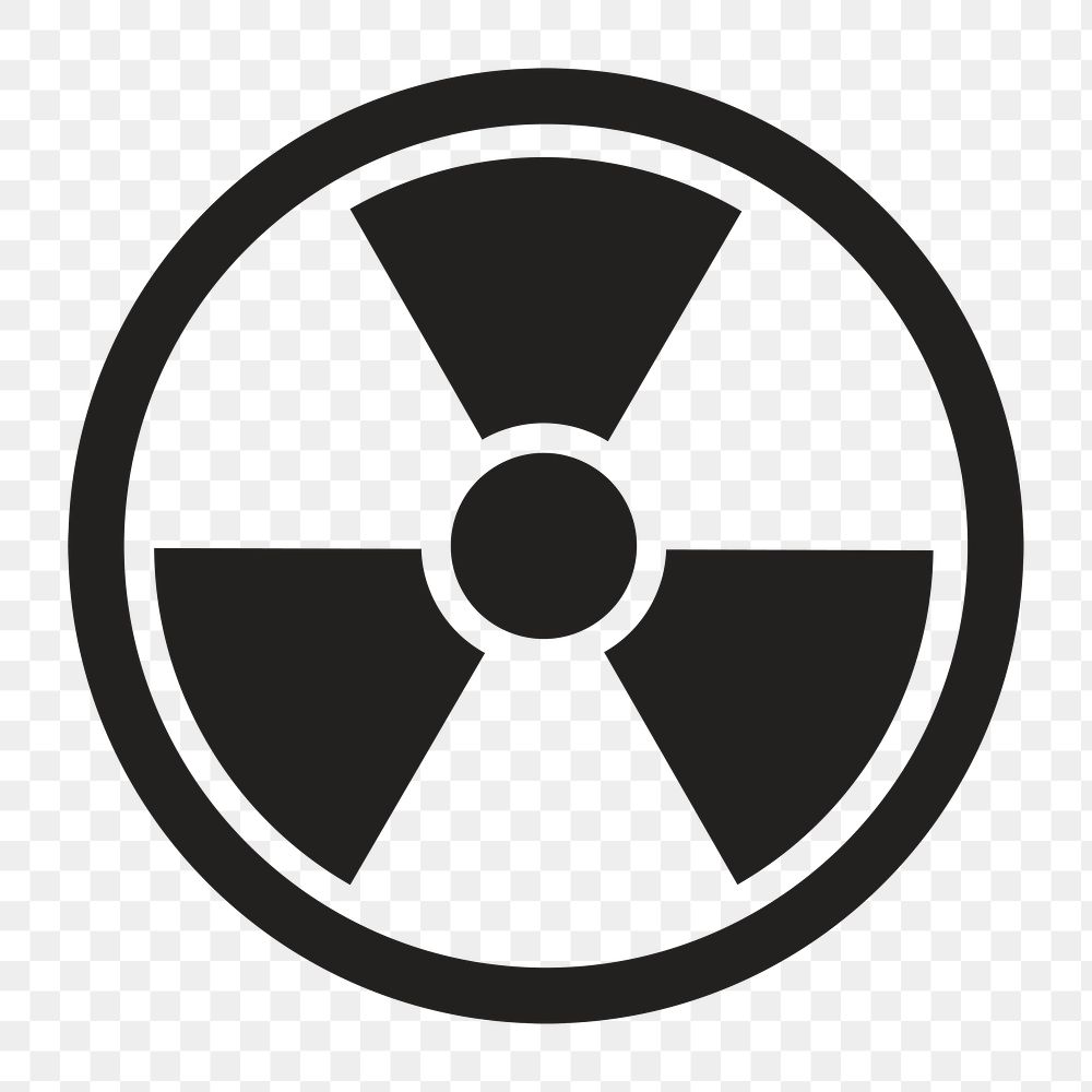 Radiation icon png,  transparent background 
