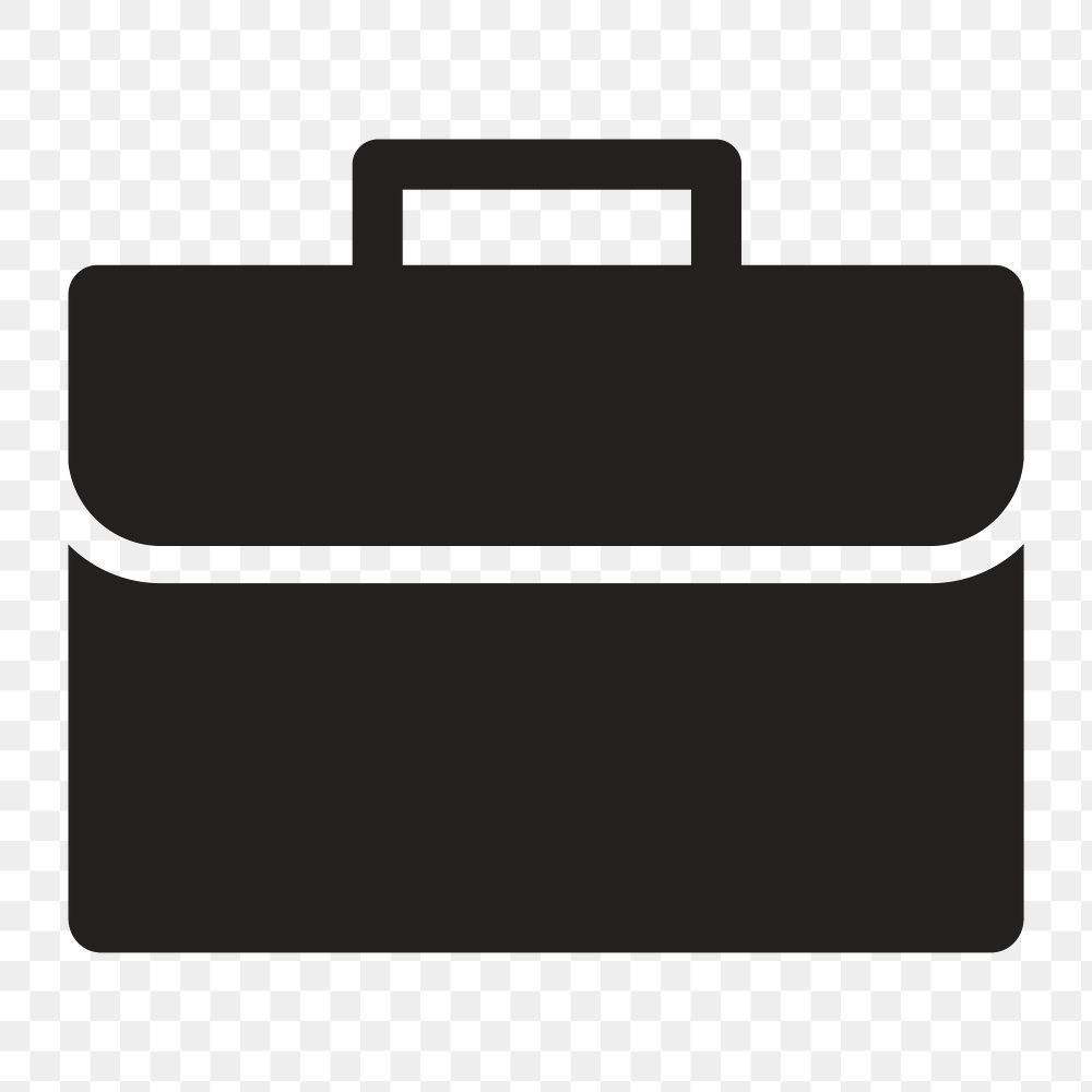 Business bag icon png,  transparent background 