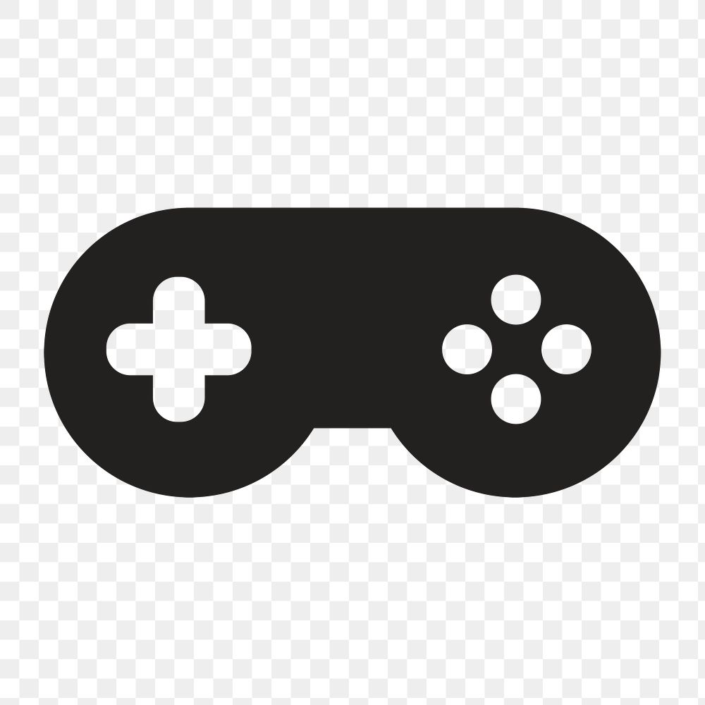 Game controller icon png,  transparent background 
