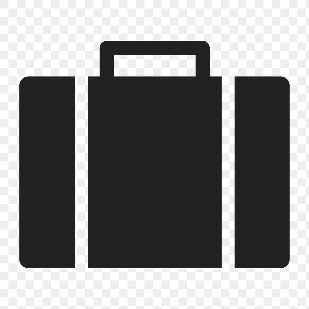 Business bag icon png,  transparent background 