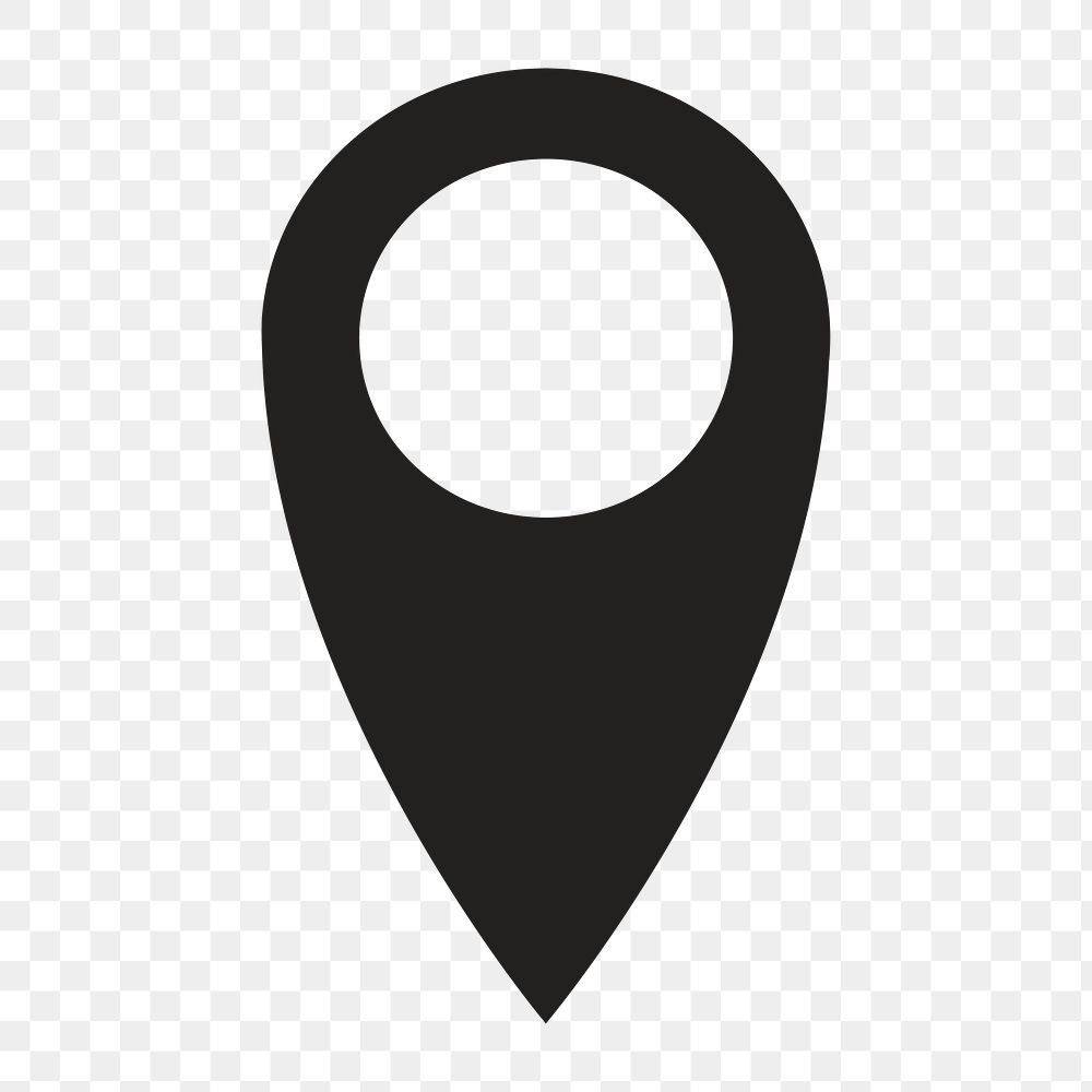 Location pin icon png, transparent background 