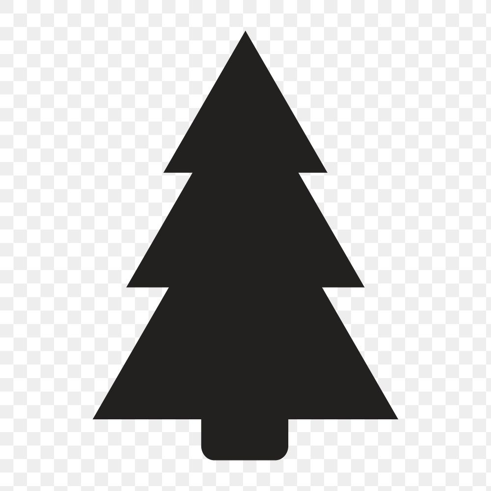Christmas tree icon png,  transparent background 