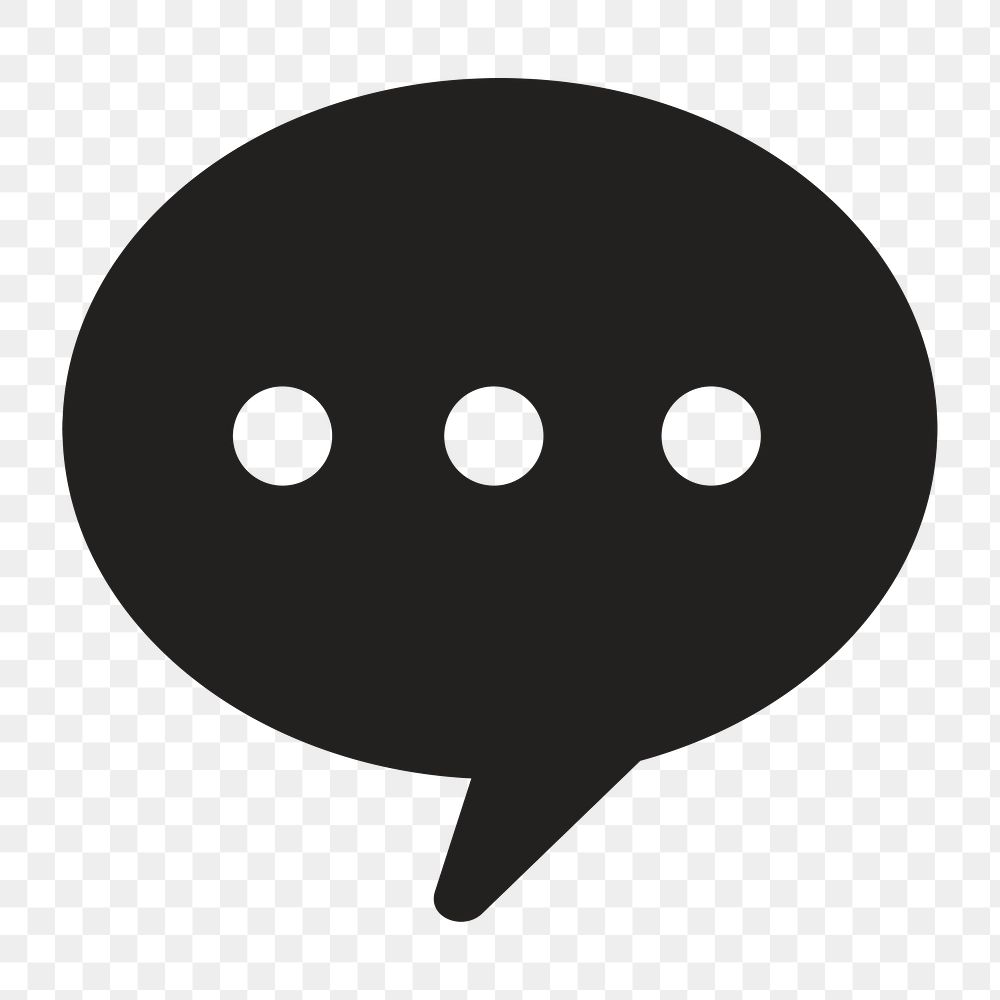 Thinking bubble icon png, transparent background 