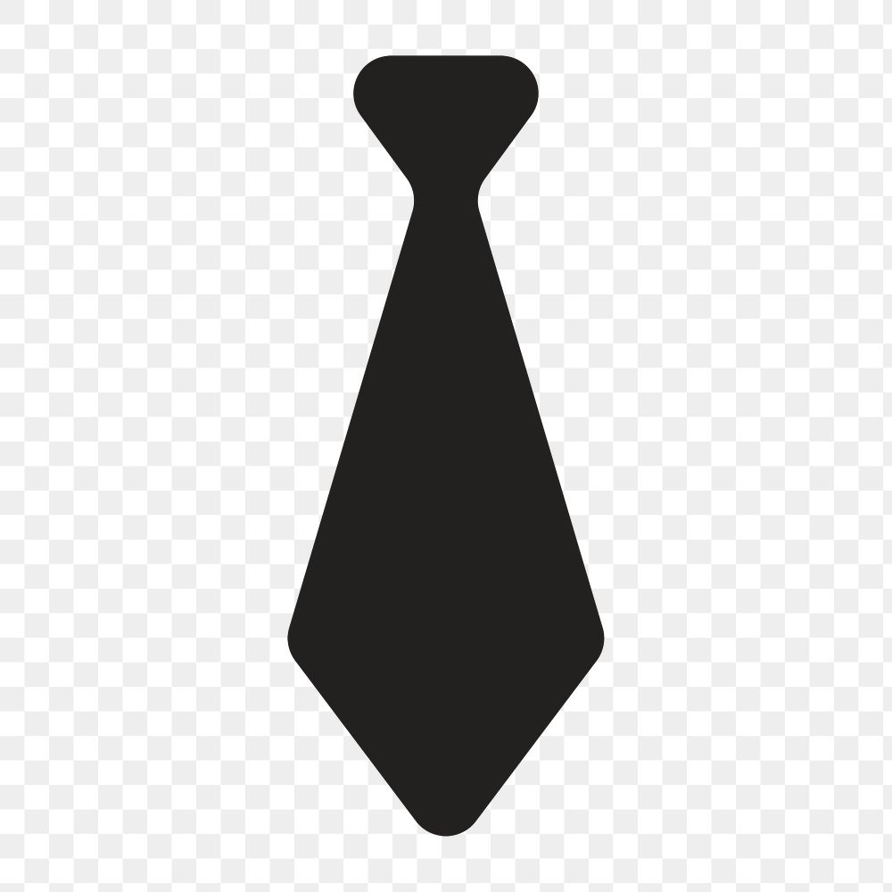 Necktie symbol icon png,  transparent background 