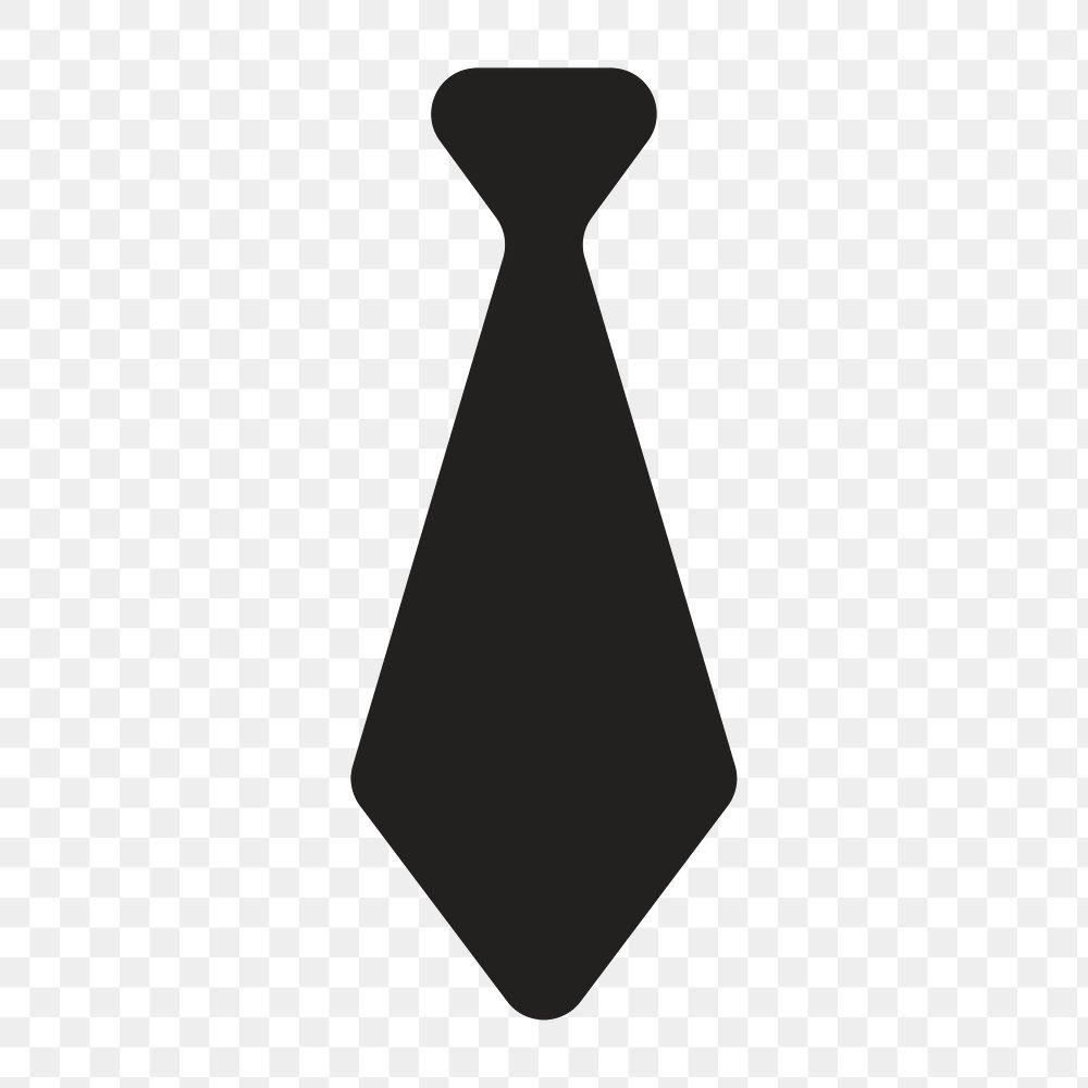 Necktie symbol icon png,  transparent background 