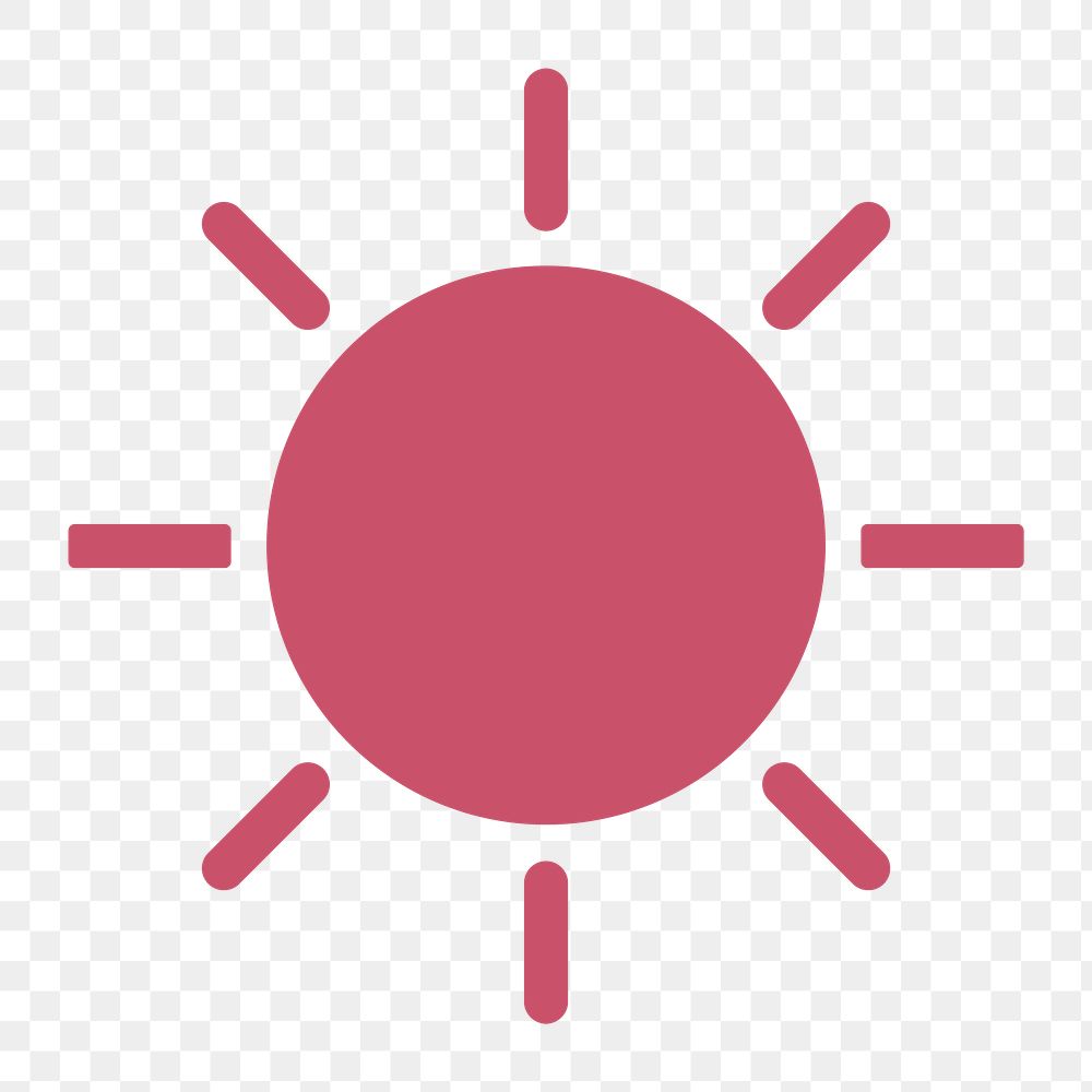 Png Pink sun element, transparent background