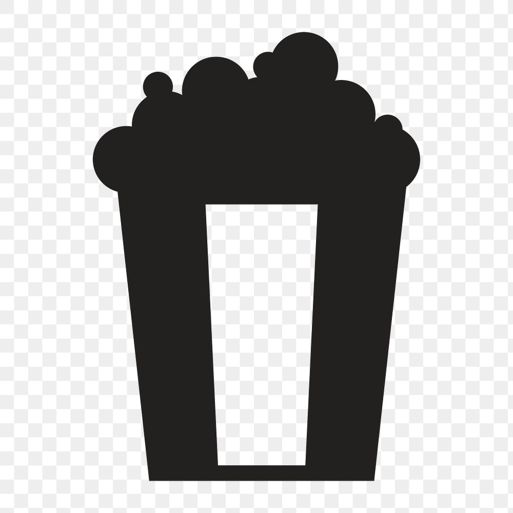 Popcorn icon png,  transparent background 