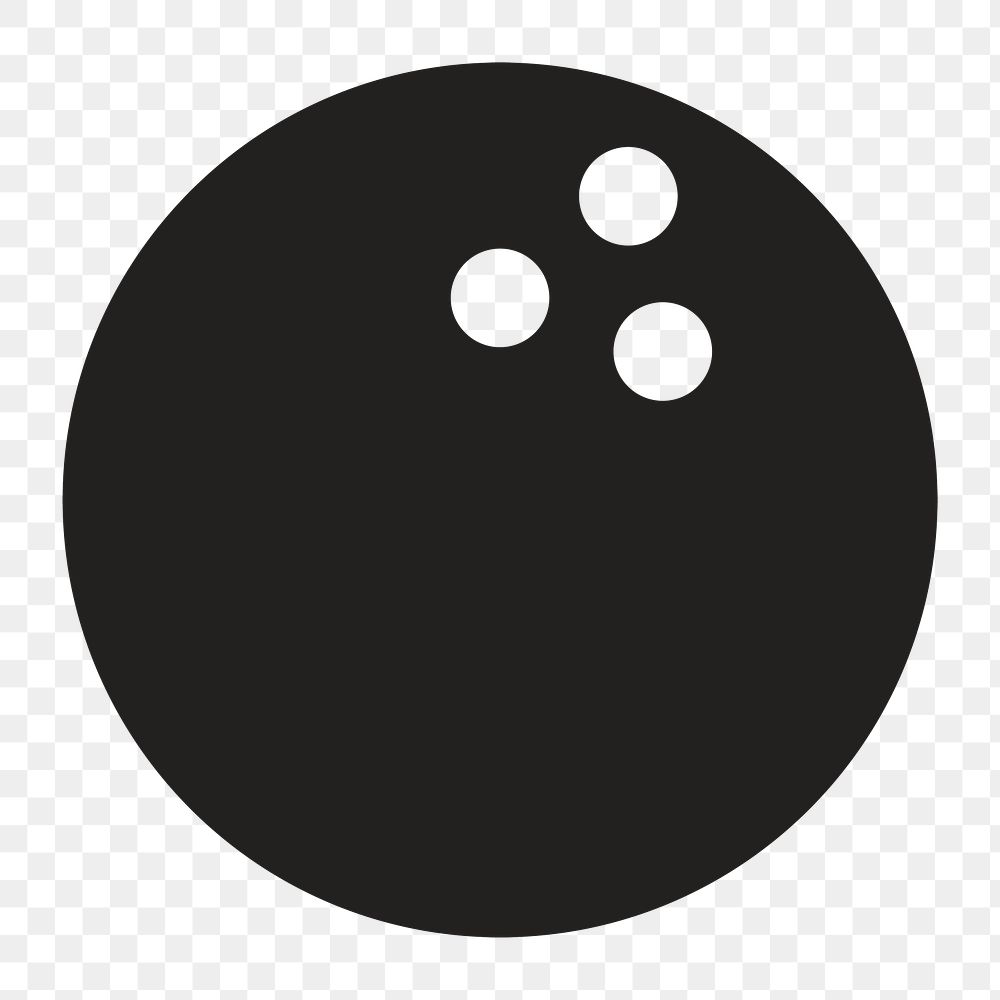 Bowling ball icon png,  transparent background 