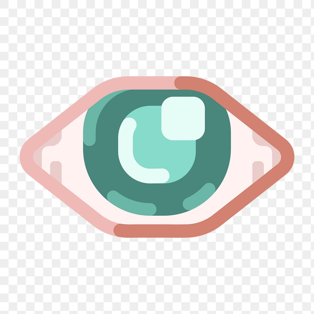 Png Vision sensations eye illustration element, transparent background