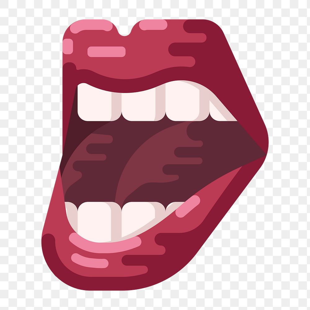 Png Taste sensations mouth illustration element, transparent background