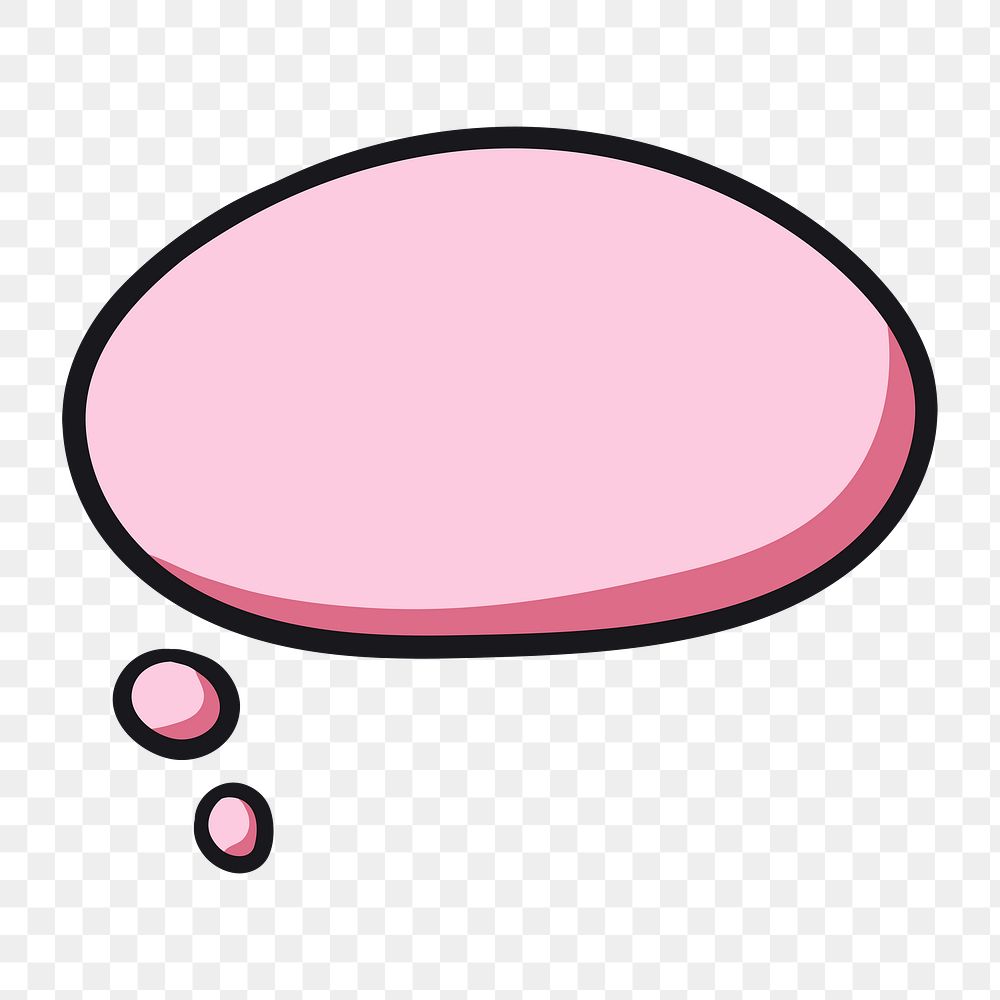 Speech bubble doodle icon png, transparent background 