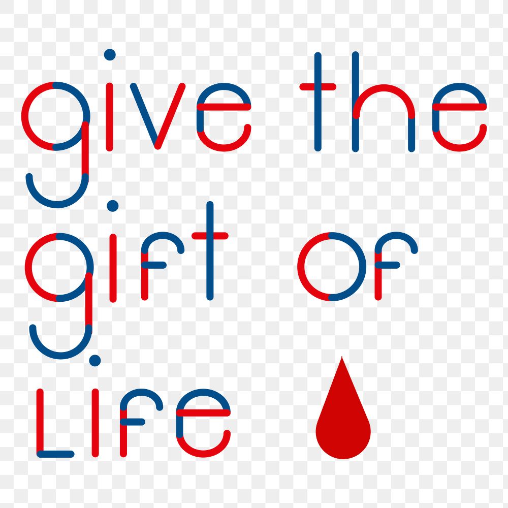 Give the gift of life png sticker, transparent background