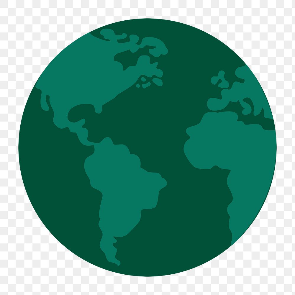 Png green planet earth illustration, transparent background