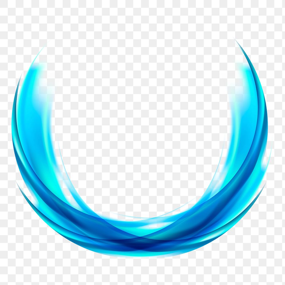 Png neon swoosh effect element, transparent background