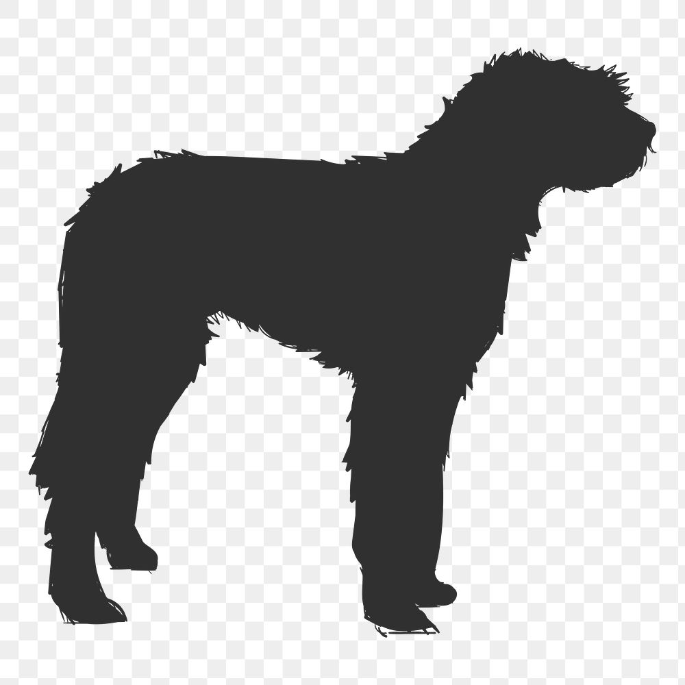 Png irish mastiff hound silhouette, transparent background